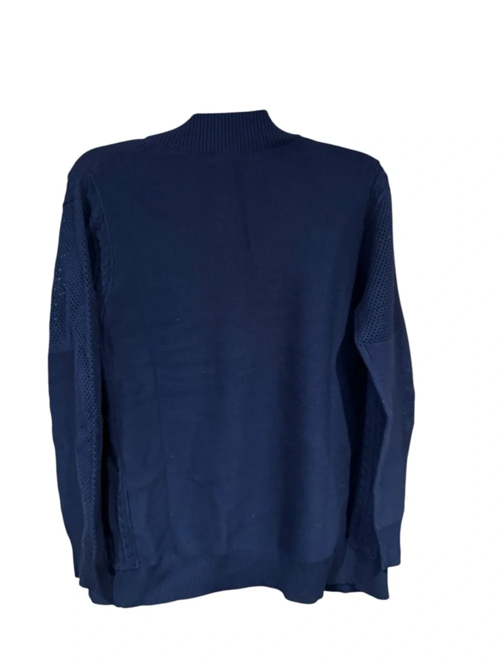 Faith & Zoe Navy Open Front Ribbed Cardigan - Picture 2 of 3